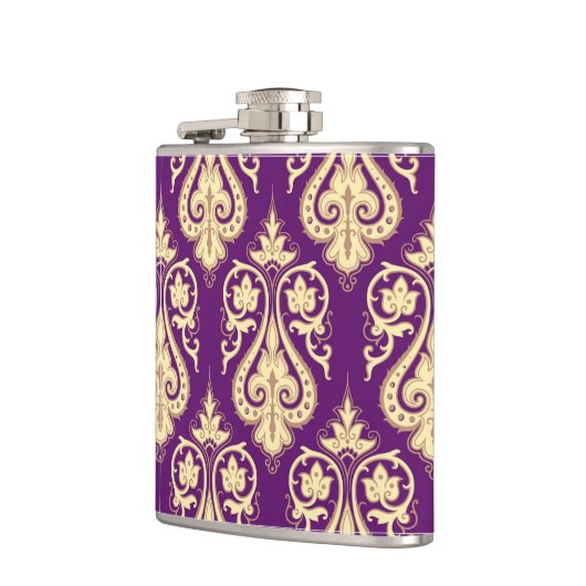 Damast-Muster 4 Flachmann (Links)