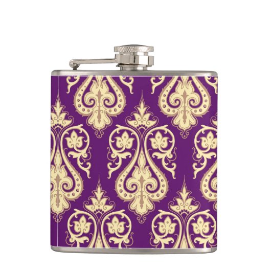 Damast-Muster 4 Flachmann (Vorderseite)