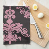 Damast-Muster 5 Handtuch (Viertel Falte)