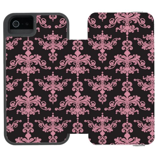 Damast-Muster 5 Incipio iPhone Geldbeutel-Hülle (Folio Geöffnet)