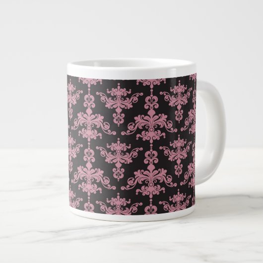 Damast-Muster 5 Jumbo-Tasse (Vorderseite Rechts)