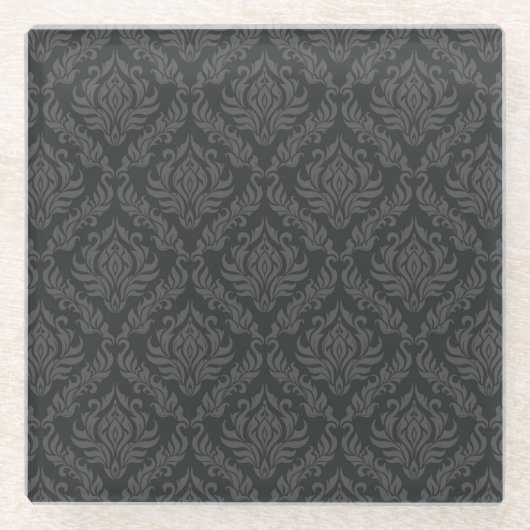 Damast-Muster 6 Glasuntersetzer (Vorderseite)