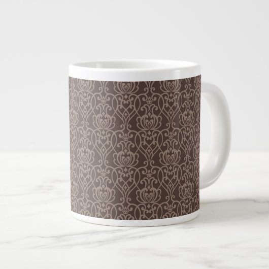 Damast-Muster 6 Jumbo-Tasse (Vorderseite Rechts)