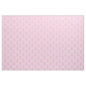 Damast-Muster - Rosa auf Weiß Stoff (Yard (91,4 cm))