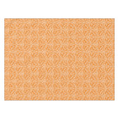 Damast Orange & Weiß Tischdecke (Vorderseite (Horizontal))
