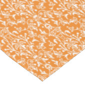 Damast Orange & Weiß Tischdecke (Schrägansicht)