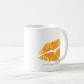 Damast orangegelb kaffeetasse (VorderseiteRechts)