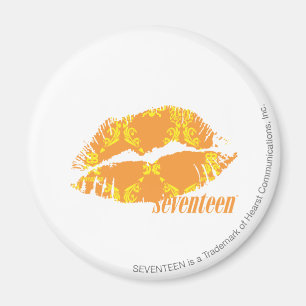 Damast orangegelb magnet