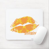 Damast orangegelb mousepad (Mit Mouse)