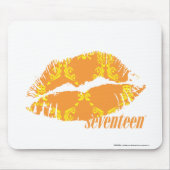 Damast orangegelb mousepad (Vorne)