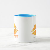 Damast orangegelb tasse (Zentrum)