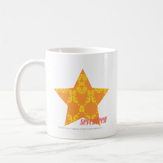 Damast orangegelbe 3 kaffeetasse (Links)