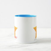 Damast orangegelbe 3 tasse (Zentrum)