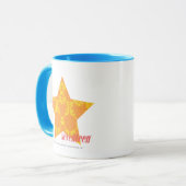 Damast orangegelbe 3 tasse (Vorderseite Links)