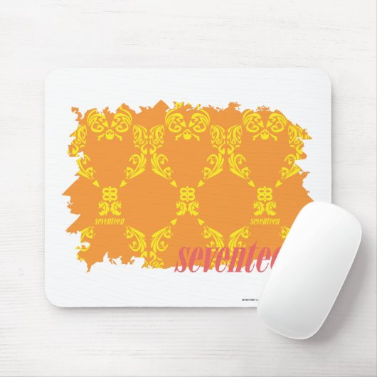 Damast orangegelbe 4 mousepad (Mit Mouse)