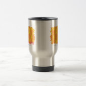 Damast orangegelbe 4 reisebecher (Mittel)