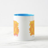 Damast orangegelbe 4 tasse (Zentrum)