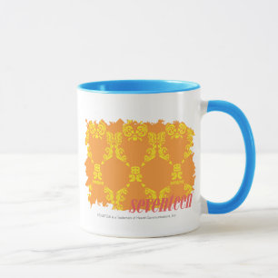 Damast orangegelbe 4 tasse