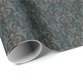 Damast-Ornamentik Geschenkpapier (Rolleneckpunkt)