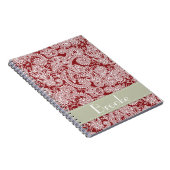 Damast-Paisley-Name-Notizbuch Notizblock (Rechte Seite)