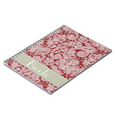 Damast-Paisley-Name-Notizbuch Notizblock (Linke Seite)