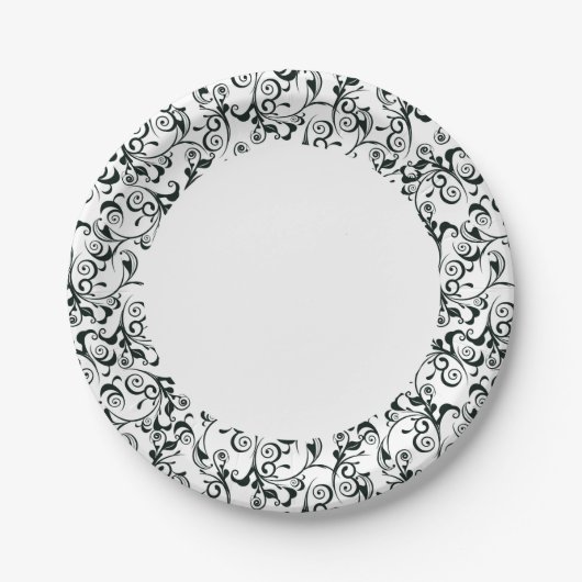 Damast Pappteller (Vorderseite)