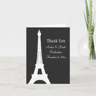 Damast Paris danken Ihnen zu kardieren Dankeskarte