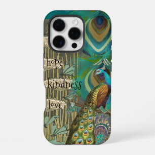 Damast Pfau & Feder Sie wählen die Farbe iPhone 16 Pro Hülle