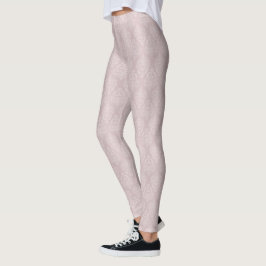 Damast-Rosa erröten Leggings