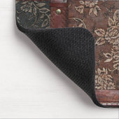 Damast-Rosen-Leder-Vintager Kasten Mousepad (Ecke)