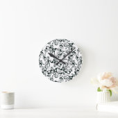 Damast Runde Wanduhr (Zuhause)