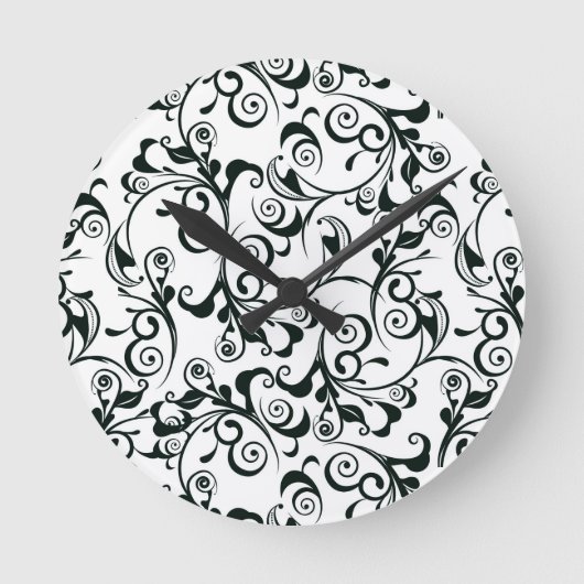 Damast Runde Wanduhr (Vorderseite)