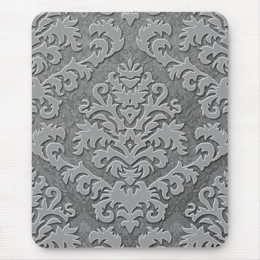 Damast-Samt, Doppel-Damask einfarbig Mousepad (Vorne)