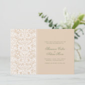 Damast Save the Date (Stehend Vorderseite)