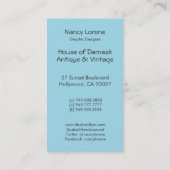 Damast-Schnitt-Samt, doppelter Damast Visitenkarte (Rückseite)
