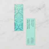 Damast-Schnitt-Samt, prägeartiger Satin Mini Visitenkarte (Vorne/Hinten)