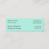 Damast-Schnitt-Samt, prägeartiger Satin Mini Visitenkarte (Rückseite)