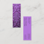 Damast-Schnitt-Samt, prägeartiges Blätter Mini Visitenkarte (Vorne/Hinten)