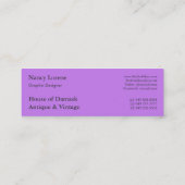 Damast-Schnitt-Samt, prägeartiges Blätter Mini Visitenkarte (Rückseite)