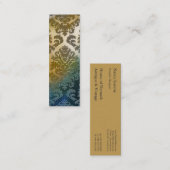 Damast-Schnitt-Samt, SATIN ABSTRAKT Mini Visitenkarte (Vorne/Hinten)