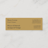 Damast-Schnitt-Samt, SATIN ABSTRAKT Mini Visitenkarte (Rückseite)