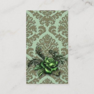 Damast-Schnitt-Samt, STAUBIGE ROSE Visitenkarte
