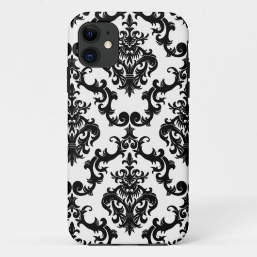 Damast Schwarzweiss-iPhone 5 Kasten Case-Mate iPhone Hülle (Rückseite)