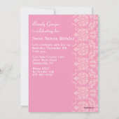 Damast sehen durch Foto-Einladung Einladung (Rückseite)