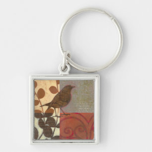 Damast-Spatz Schlüsselanhänger