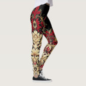 Damast-Stil rote und schwarze Leggings (Rechts)