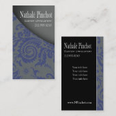 Damast-Sturzflug - Upholsterer, Möbel-Designer Visitenkarte (Vorne/Hinten)