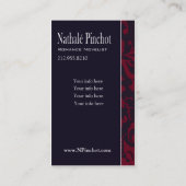 Damast-Sturzflug - Visitenkarte (Rückseite)