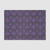 Damast-Tafel-Muster Halloweens lila Seidenpapier (Vorderseite)