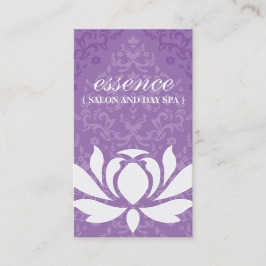 Damast-TagesWellness-Center-Geschäfts-Karten Visitenkarte (Vorderseite)